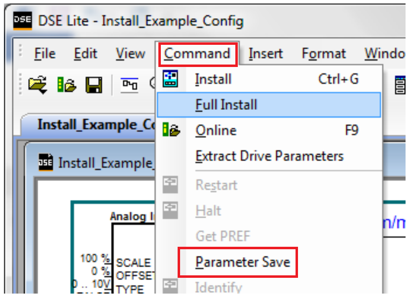 DSELite ---> Command ---> Parameter Save. Данные перенесутся из RAM -- DSELite ---> Command ---> Parameter Save. Данные перенесутся из RAM --