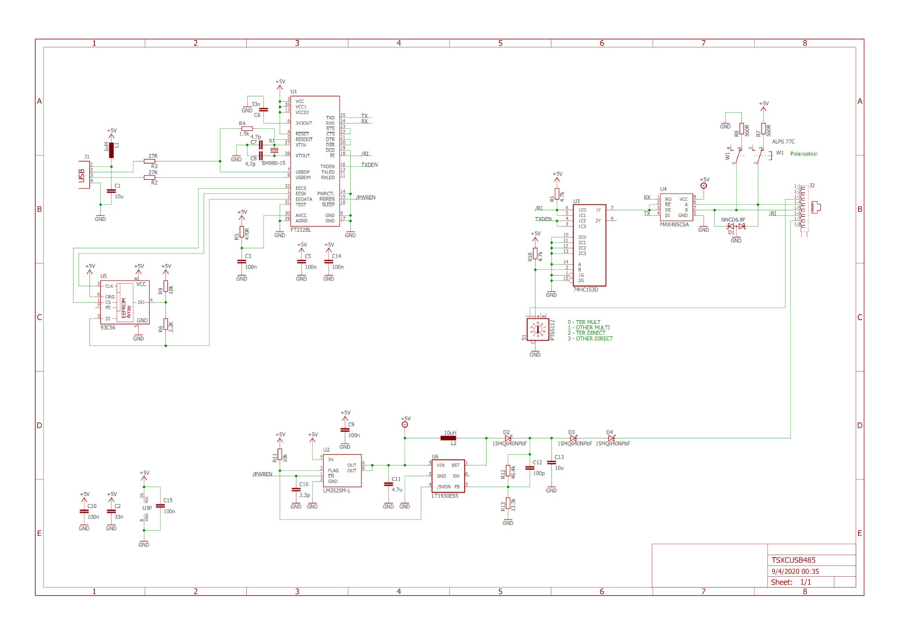 Schneider Electric TSXCUSB485 Схема/Wiring diagram