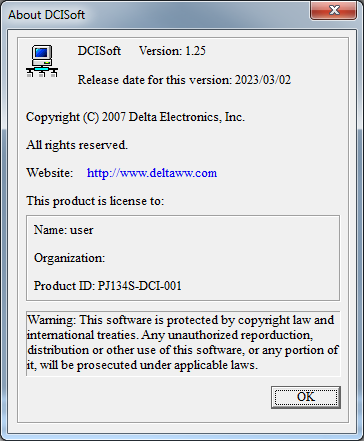Delta Electronics DCISoft V1.25