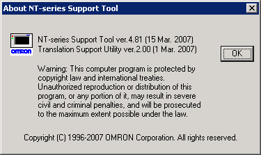 OMRON NT-series Support Tool NTST v4.81