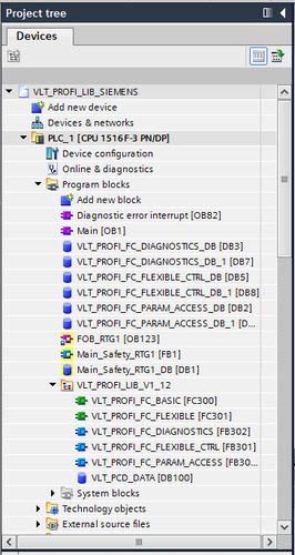 Danfoss VLT PROFIBUS/PROFINET Example/Library SIEMENS TIA Portal V15