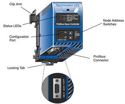 Terminator I/O Profibus DP Base Controller T1H–PBC