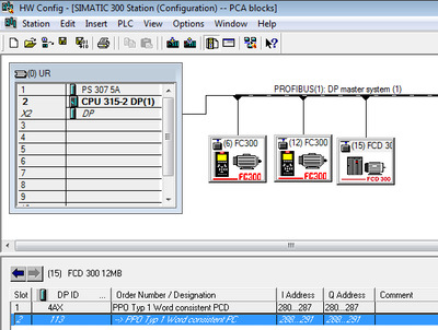 Danfoss PCA block description and example Siemens STEP7