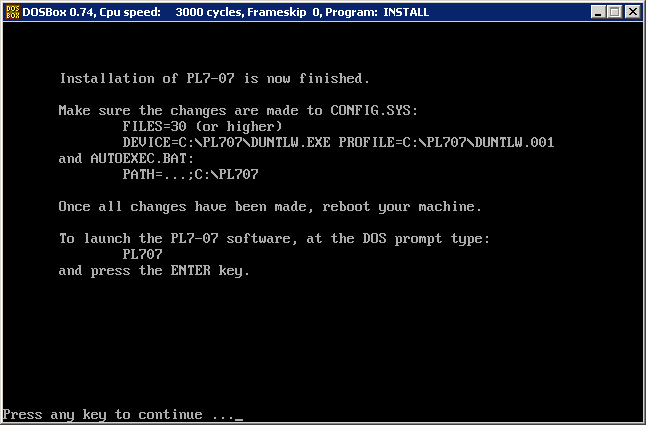Schneider Electric PL7-07 v4.0 DOS