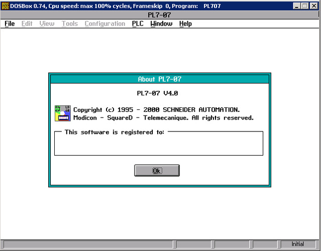 Schneider Electric PL7-07 v4.0 DOS