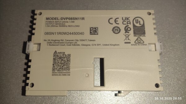 Delta DVP08SN11R Relay Output Module Panasonic APAN3124