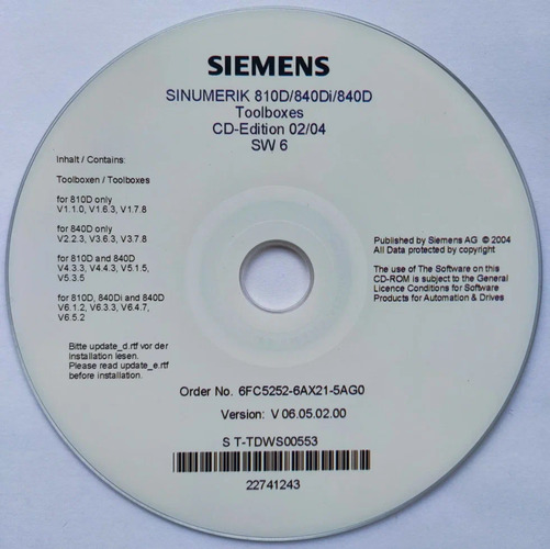 SIEMENS SINUMERIK ToolBoxes 810D 840Di 840D