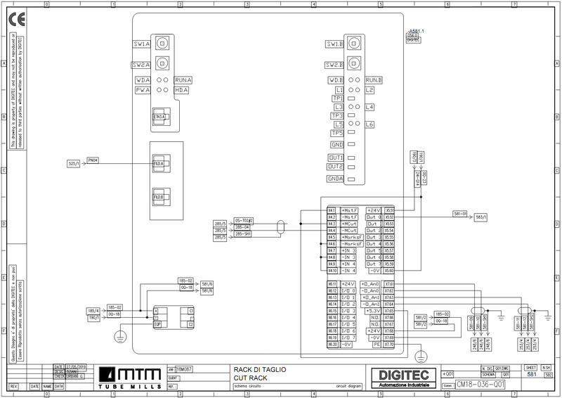 DIGITEC CUTTING SYSTEM 056.0 Electric diagram