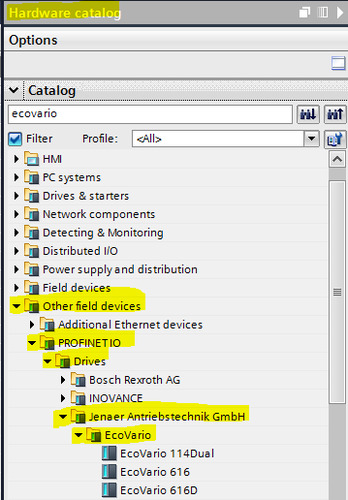 EcoVario TIAV14 Hardware Catalog