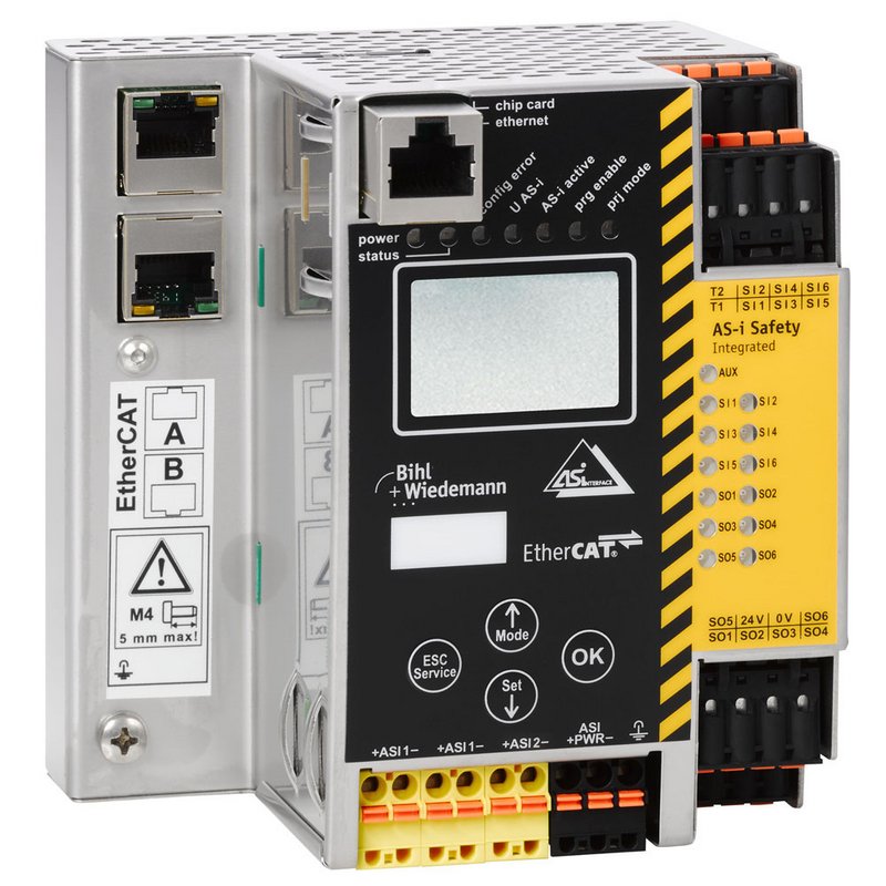 BWU2944 ASi-3 EtherCAT Gateway with integrated Safety Monitor, 2 ASi m