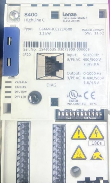 Lenze 8400 HighLine 2.2kW SW11.02